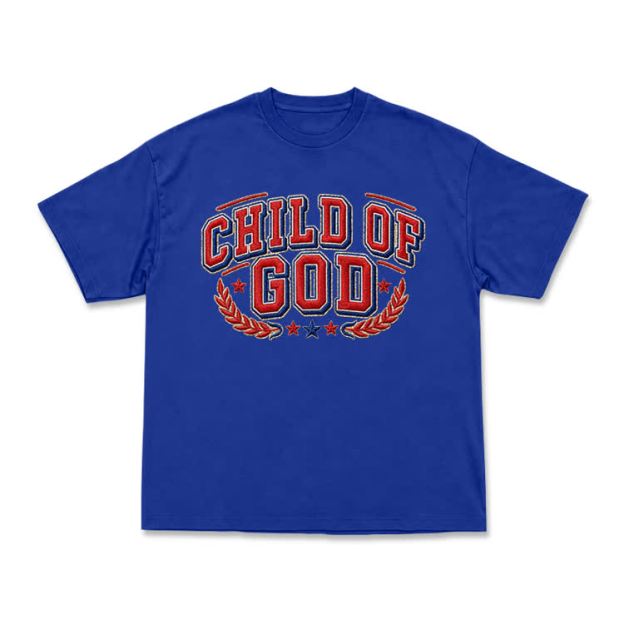 Child of God Varsity Crest T-Shirt - Blue - US16-18(2XL) - image 9