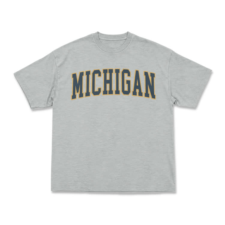 Classic Michigan Varsity Graphic T-Shirt - Grey - US16-18(2XL) - image 4