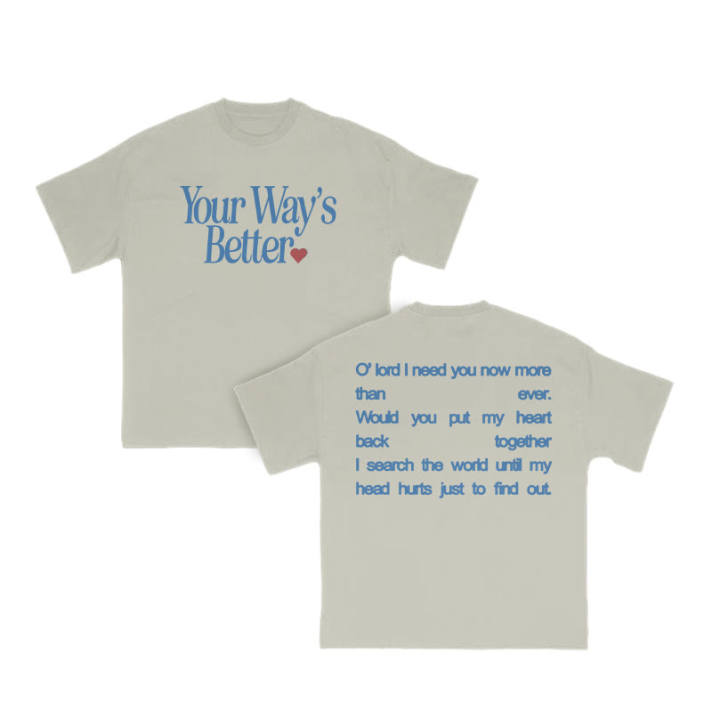 Your Way's Better Print T-shirt - Warm Grey - US16-18(2XL) - image 5