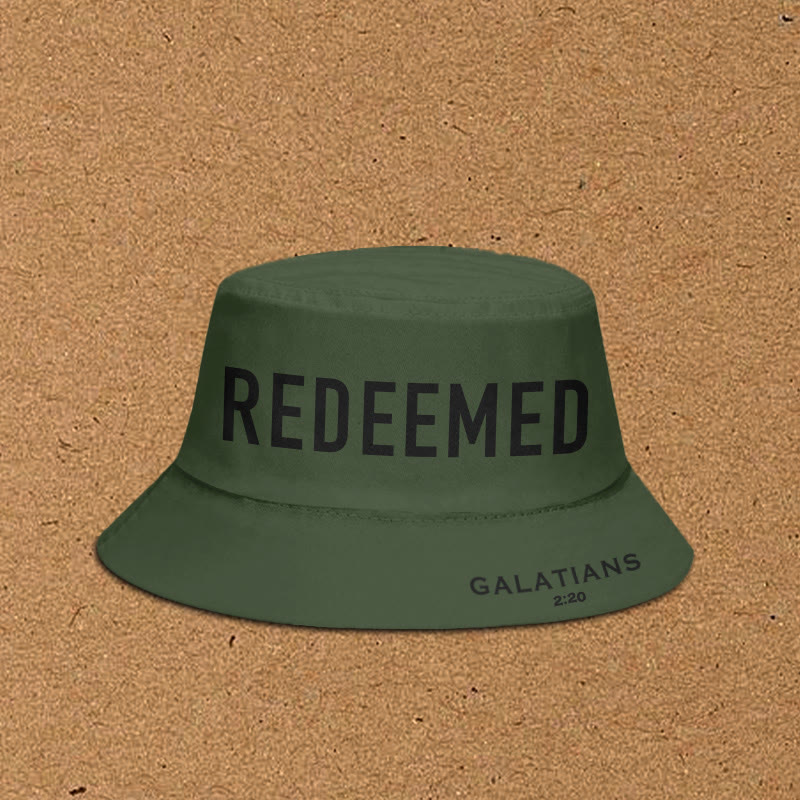 Redeemed Galatians 2:20 Print Bucket Hat - Army Green - XL(62cm) - image 5