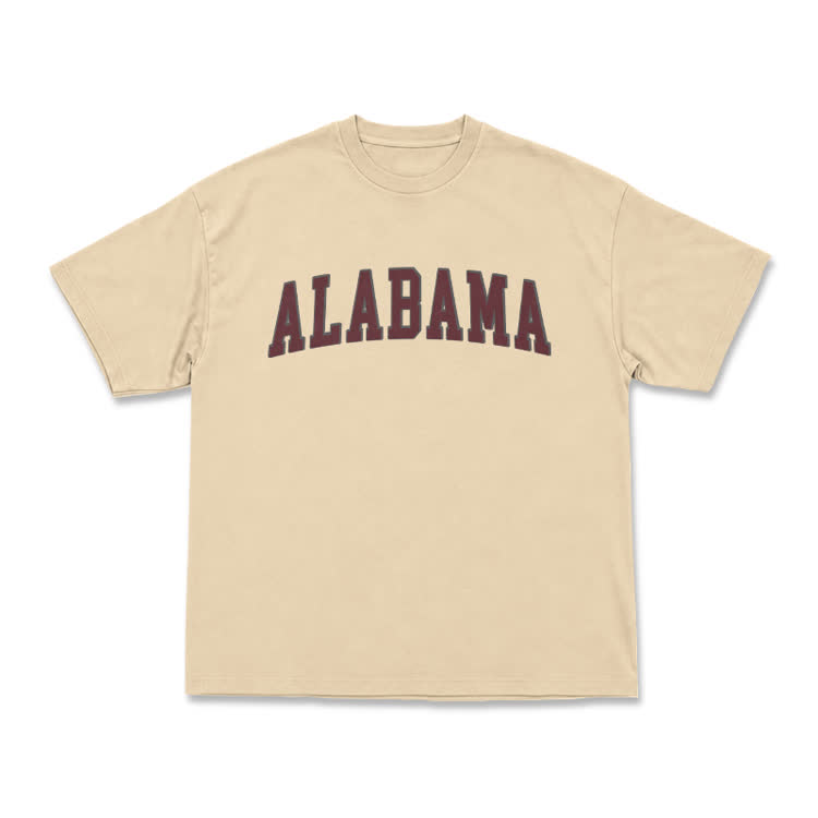 Alabama Graphic Casual T-Shirt - Apricot - US16-18(2XL) - image 5