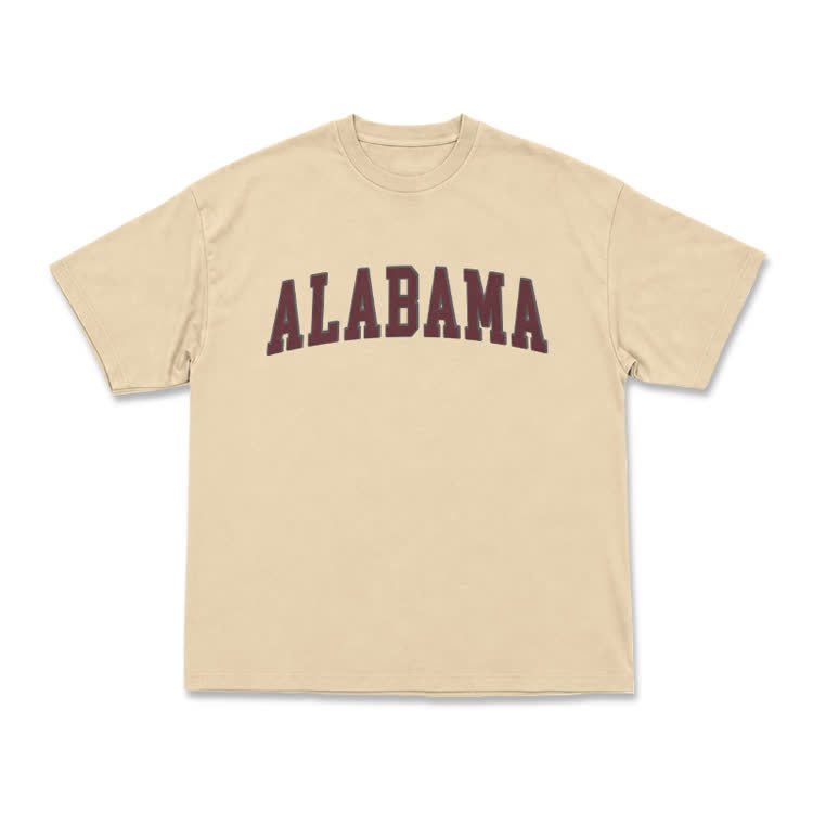 Alabama Graphic Casual T-Shirt - Apricot - US16-18(2XL) - image 5