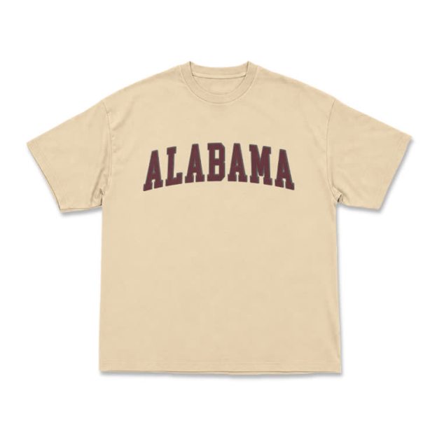Alabama Graphic Casual T-Shirt - Apricot - US16-18(2XL) - image 5
