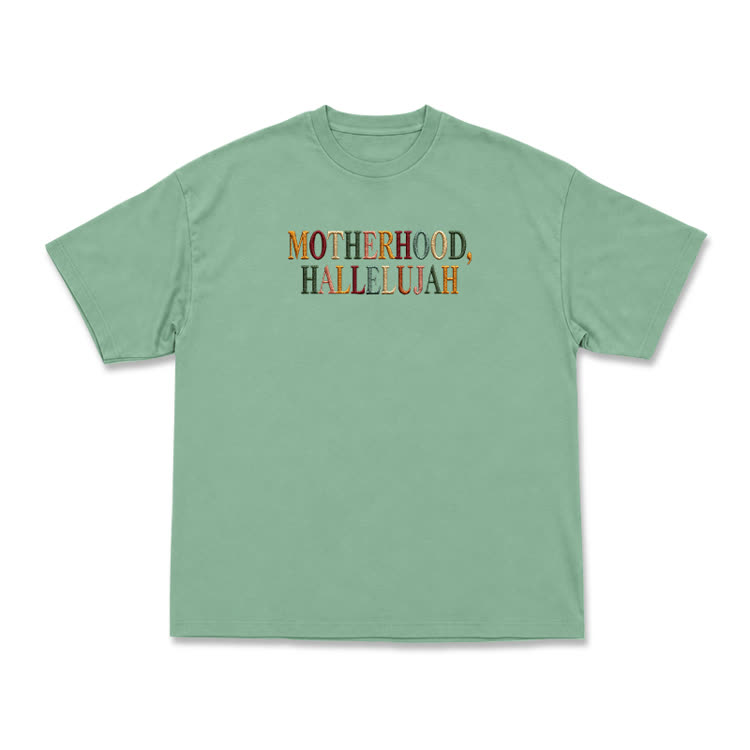 Vintage MOTHERHOOD.HALLELUJAH Graphic T-Shirt - Light Green - US16-18(2XL) - image 6
