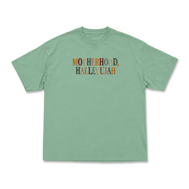 Vintage MOTHERHOOD.HALLELUJAH Graphic T-Shirt - Light Green - US16-18(2XL) - image 6
