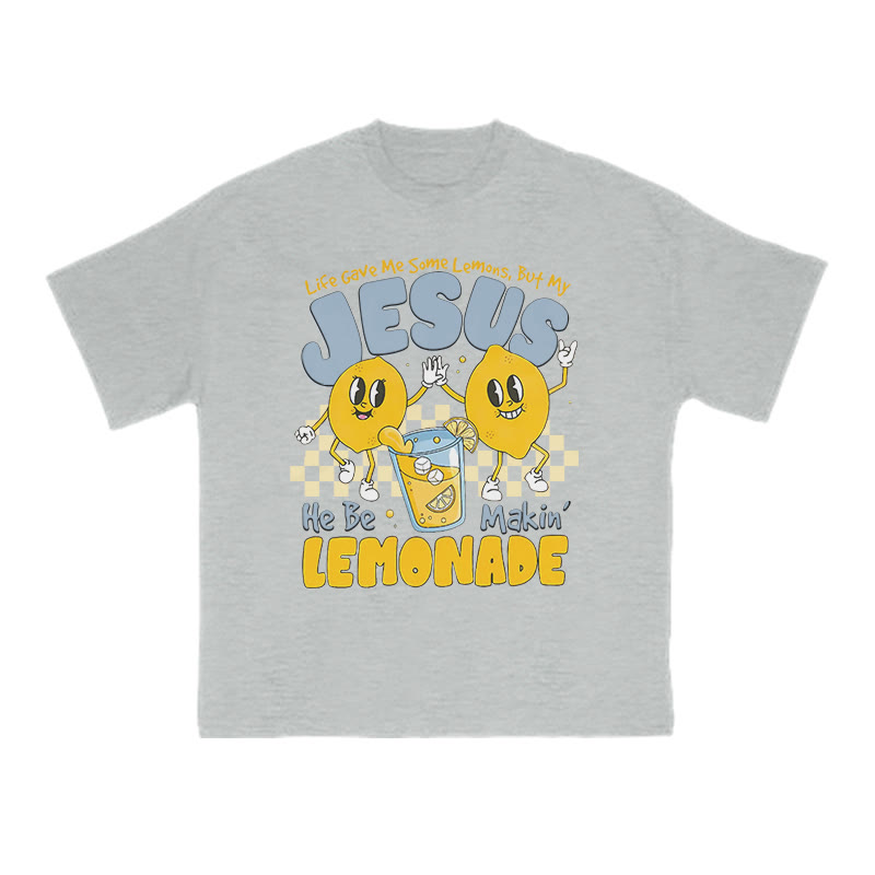 Unisex Life Gave Me Some Lemons Print T-shirt - Grey - US16-18(2XL) - image 4