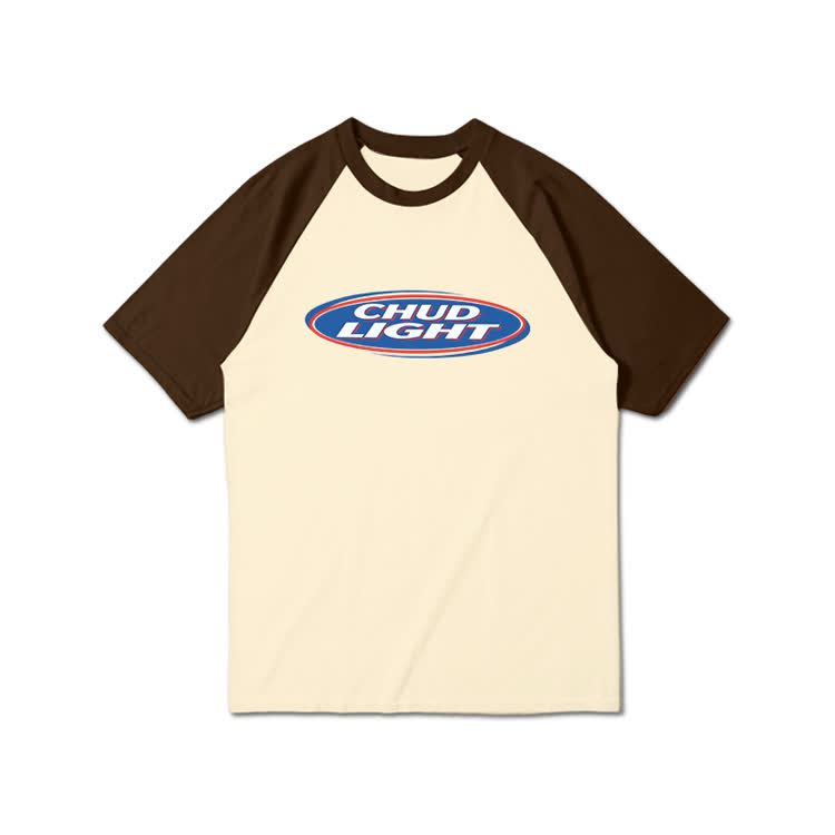 Retro Oval Badge Graphic Print Raglan Sleeve T-Shirt - Coffee - 3XL - image 4
