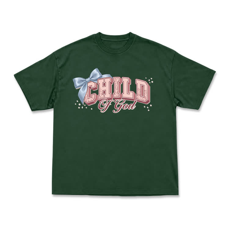 Casual Child Of God Bow Graphic T-Shirt - Green - US16-18(2XL) - image 10