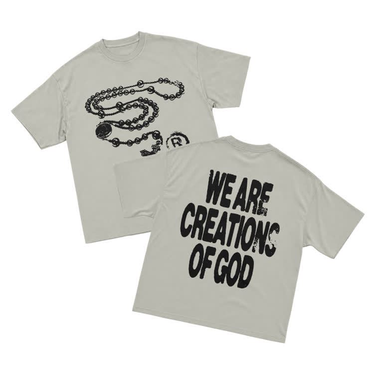 Street Faith WE ARE CREATIONS OF GOD Graphic T Shirt - Warm Grey - US16-18(2XL) - image 3