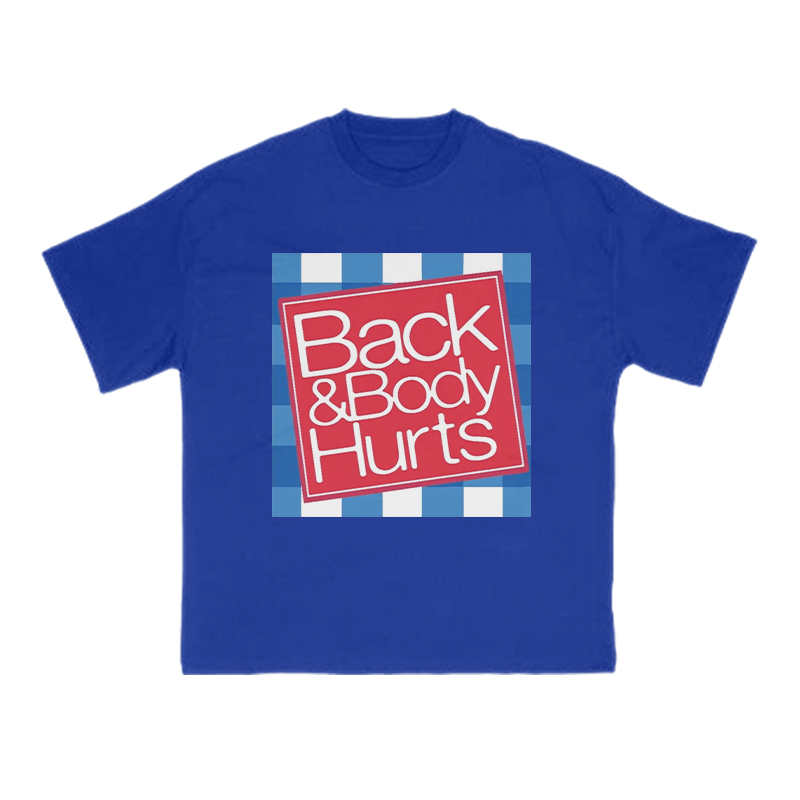 Back & Body Hurts Print T-shirt - Blue - US16-18(2XL) - image 8
