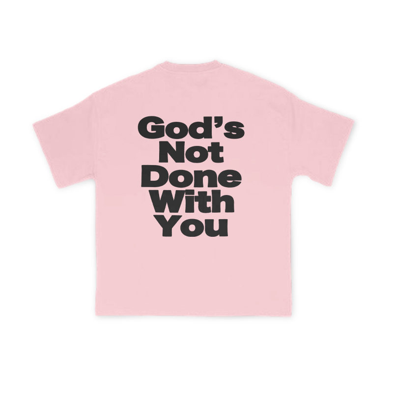 God's Not Done With You Print T-shirt - Pink - US16-18(2XL) - image 11