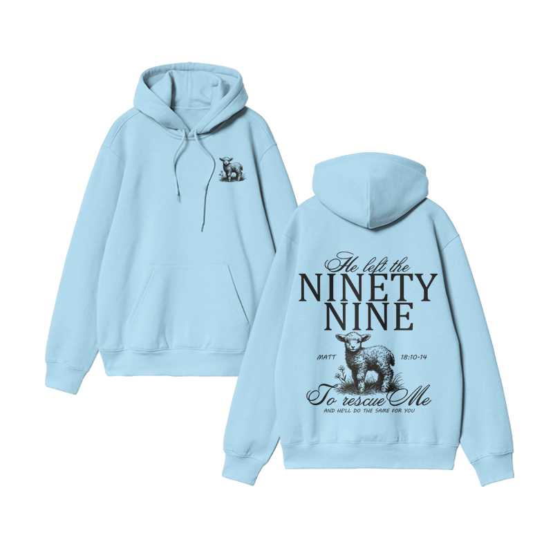 Unisex To Rescue Me And He'll Do The Same For You Matt 18:10-14 Print Hoodie - Blue - US16-18(2XL) - image 8