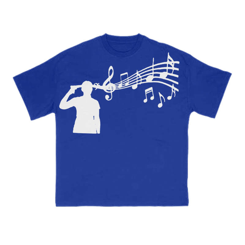 Unisex Death Metal Print T-shirt - Blue - US16-18(2XL) - image 8