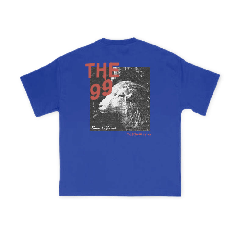 Unisex The 99 Print T-shirt - Blue - US16-18(2XL) - image 8