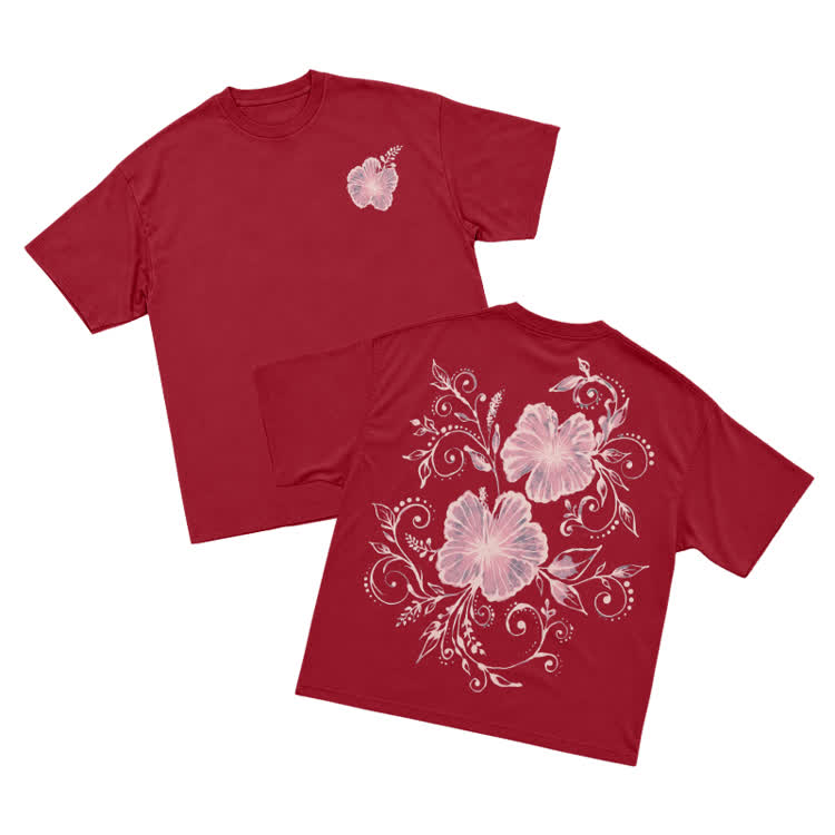 Bleach Island Bloom Statement Back Print Short Sleeve T-shirt - Red - US16-18(2XL) - image 7