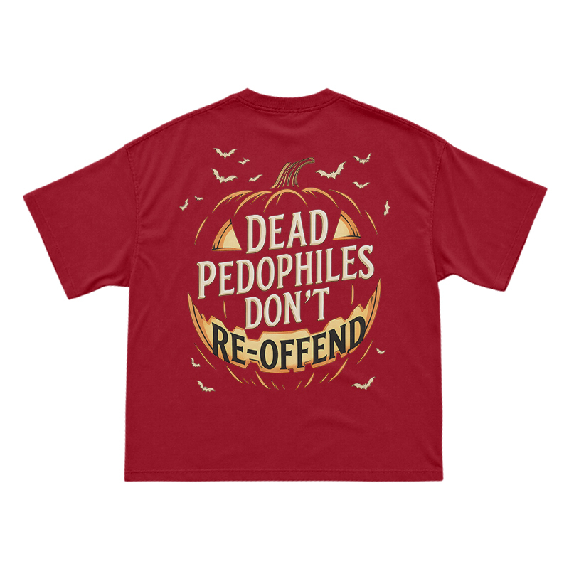Halloween Pumpkin Statement Print T-Shirt - Red - US16-18(2XL) - image 13