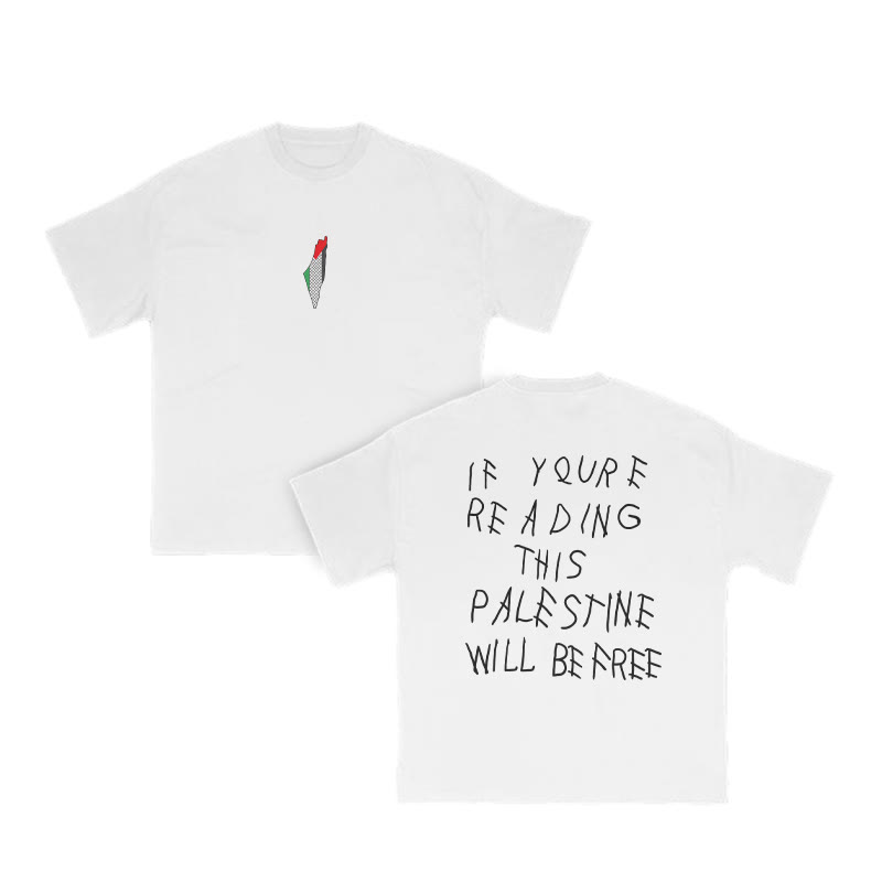 Unisex If You're Reading Will Be Free Print T-shirt - White - US16-18(2XL) - image 3