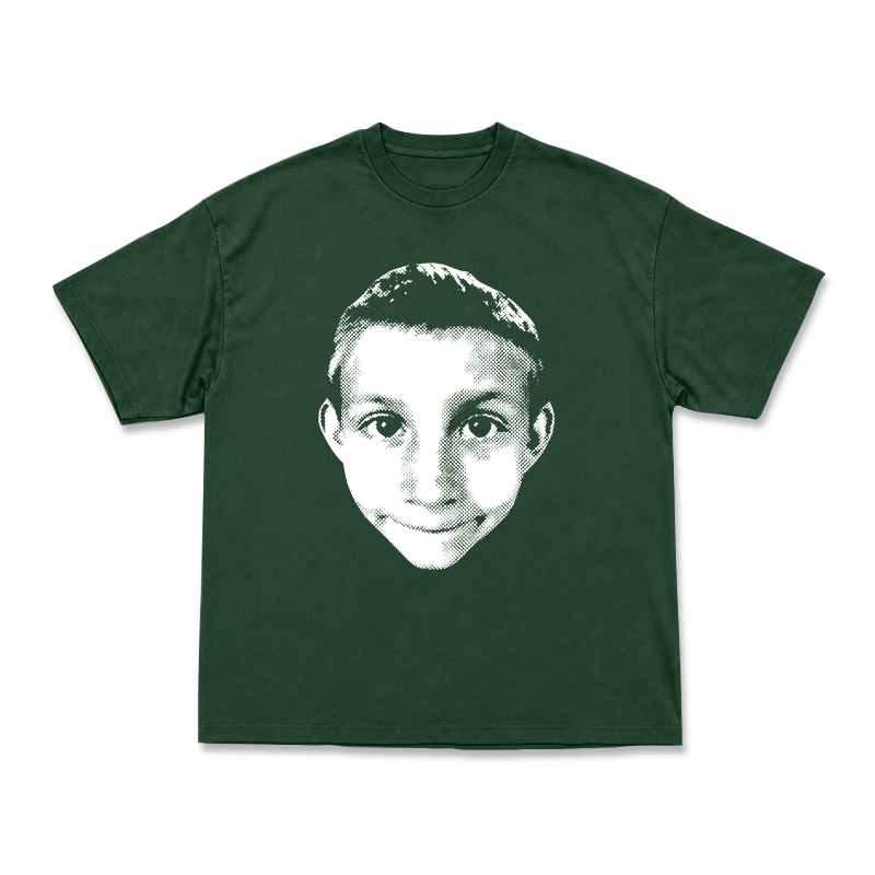 Art Inspired Half Tone Portrait Print Street T-Shirt - Green - US16-18(2XL) - image 5
