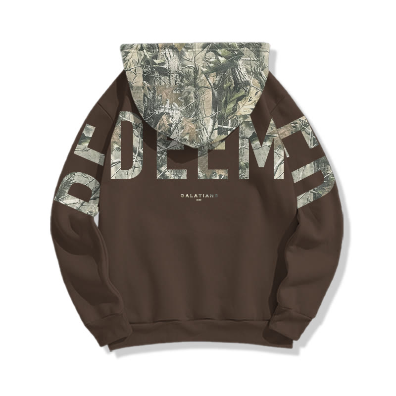 Redeemed Galatians 2:20 Dead Leaves Camouflage Print Hoodie - image 7
