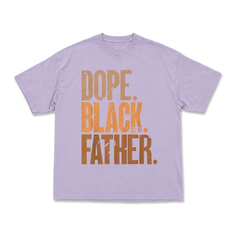 Vintage Dope Black Father Graphic Print T-shirt - Purple - US16-18(2XL) - image 4