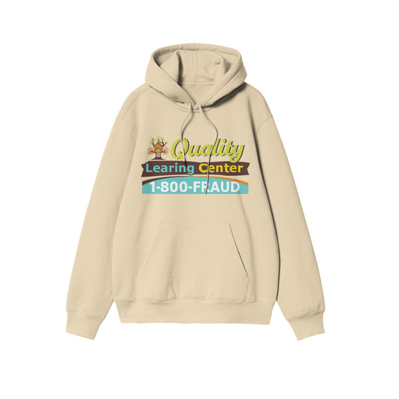 Quality Learing Center 1-800-fraud Print Causal Hoodie - Apricot - US16-18(2XL) - image 4