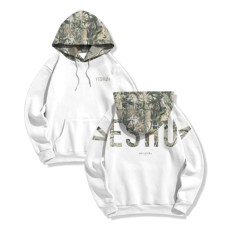 Yeshua Hebrews 13:8 Dead Leaves Camouflage Print Hoodie - image 4