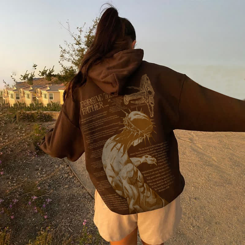 Forgive Them,Father Bible Verses Print Women's Hoodie