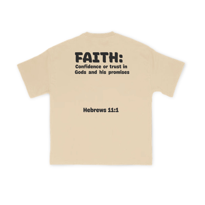 Faith: Confidence Or Trust In Gods And His Promises Print T-Shirt - Apricot - US16-18(2XL) - image 6
