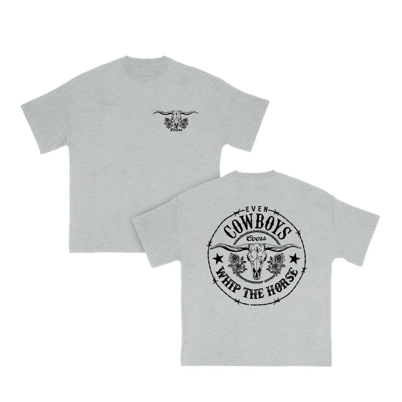 Unisex 100% Cotton Cowboy Western Style Print T-shirt