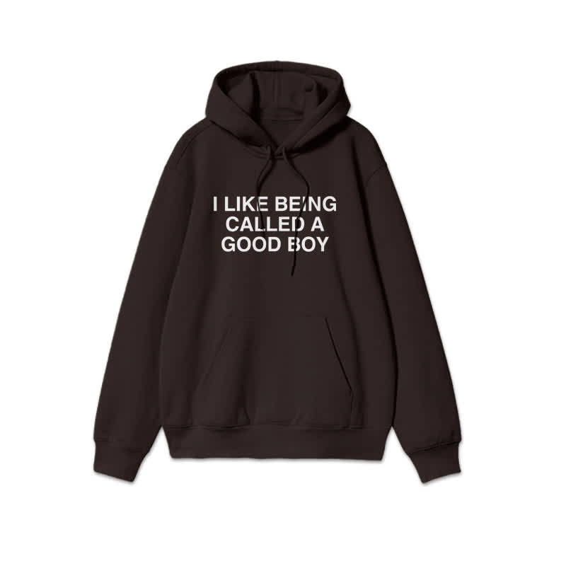 Unisex "I Like Being Called a Good Boy" print hoodie - Coffee - 2XL - image 5