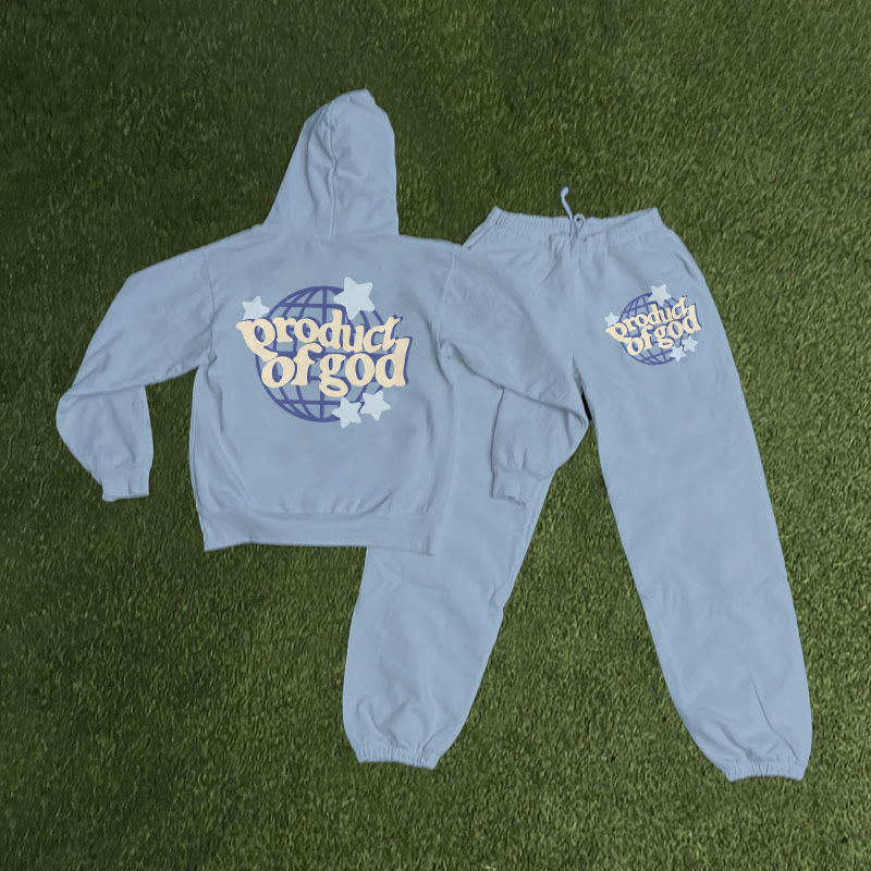 Product Of God Print Hoodie Set