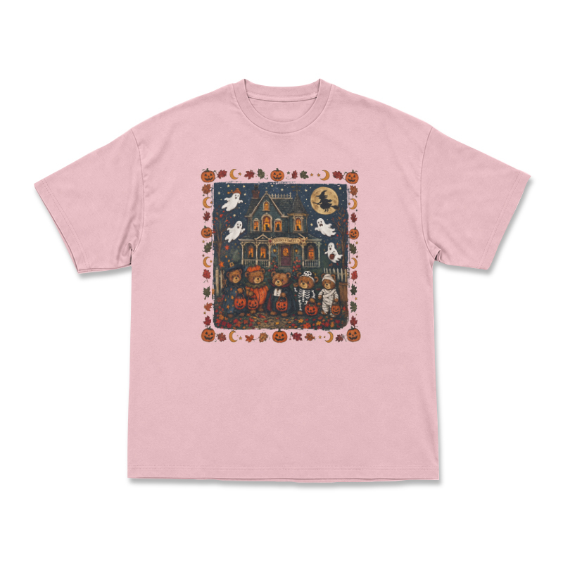 Halloween Haunted House Graphic T-Shirt - Pink - US16-18(2XL) - image 6