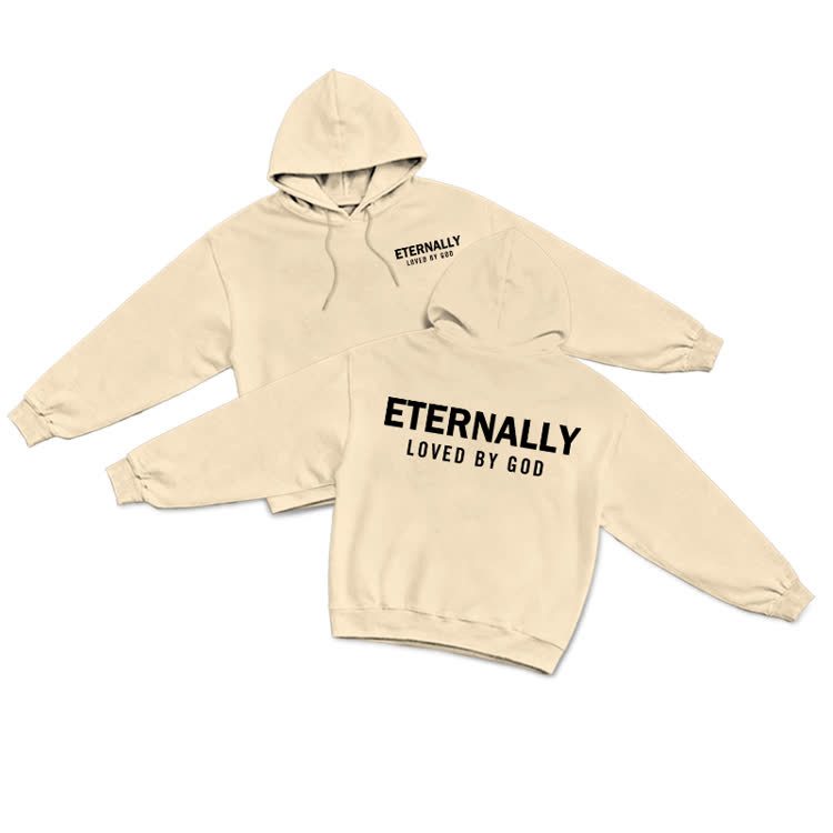 Streetwear Inspired Eternally Loved by God Hoodie - Apricot - US16-18(2XL) - image 7