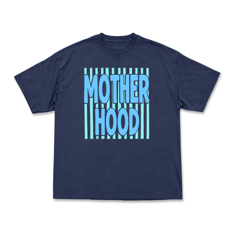 Streetwear Motherhood Round Neck Graphic Print T-Shirt - Navy Blue - US16-18(2XL) - image 11