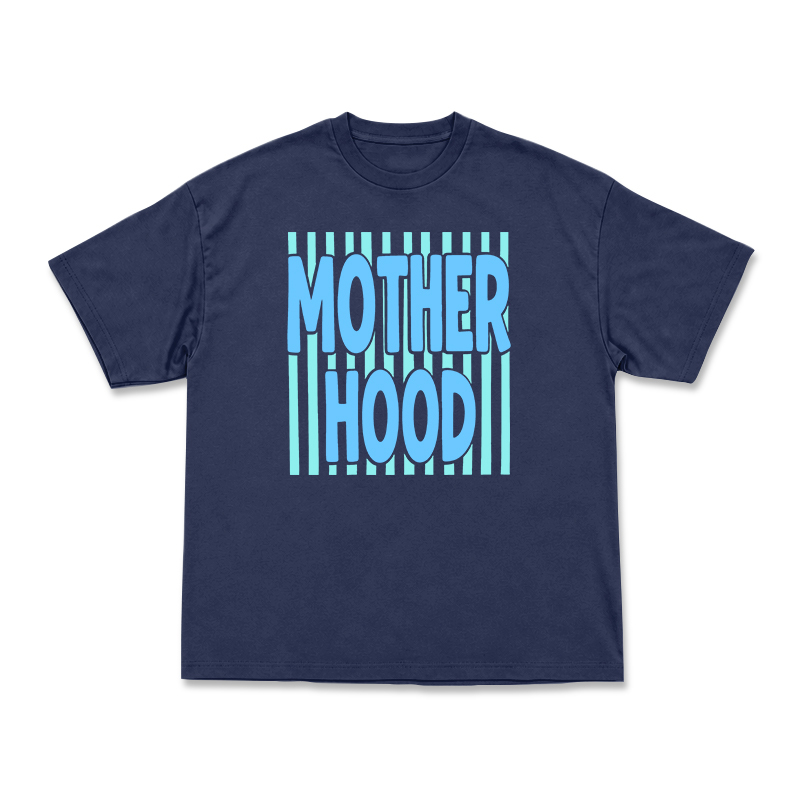 Streetwear Motherhood Round Neck Graphic Print T-Shirt - Navy Blue - US16-18(2XL) - image 11