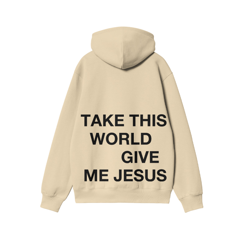 Take This World Give Me Jesus Print Hoodie - Apricot - US16-18(2XL) - image 5