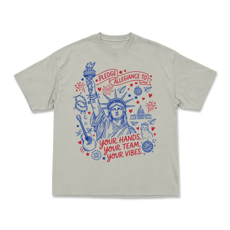 Retro Americana Statue Of Liberty T-shirt - Warm Grey - US16-18(2XL) - image 10