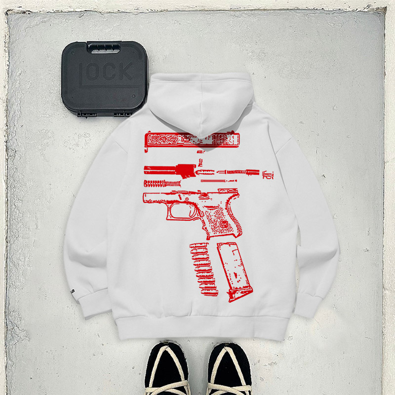 In Glock We Trust Print Hoodie