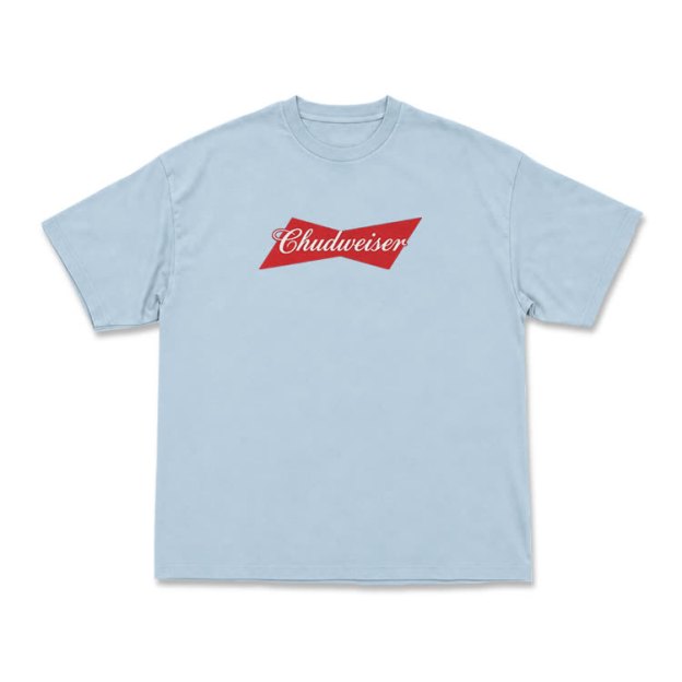 Casual Chudweiser Graphic Print T-shirt - Light Blue - US16-18(2XL) - image 7