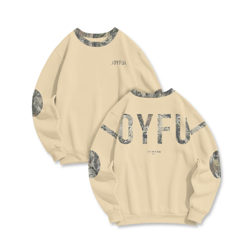 Joyful Romans 12:12 Dead Leaves Camouflage Print Sweatshirt - Apricot - 6XL - image 6