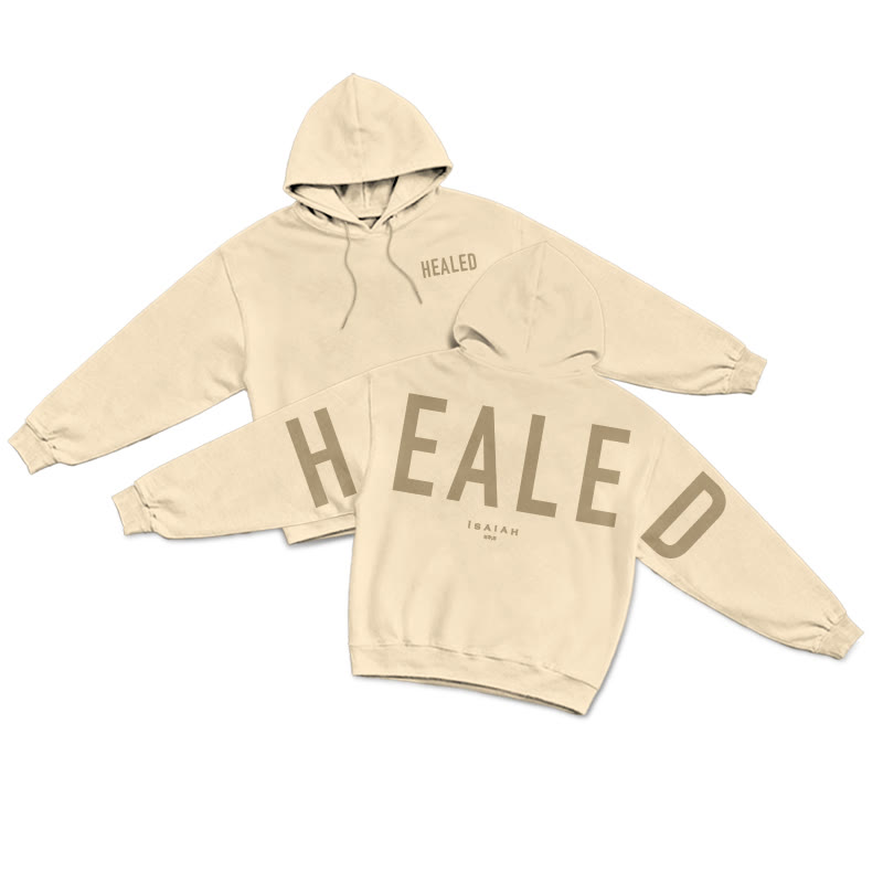 HEALED Isaiah 53:5 Print Hoodie - Apricot - US16-18(2XL) - image 4