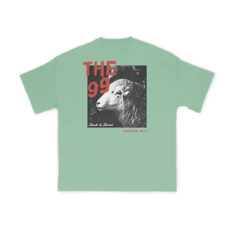 Unisex The 99 Print T-shirt - Green - US16-18(2XL) - image 9