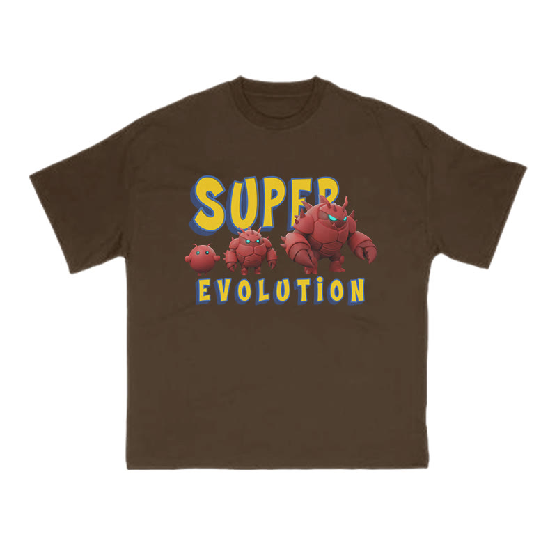 Super Evolution Of The Lobster Print T-shirt - Coffee - US16-18(2XL) - image 6