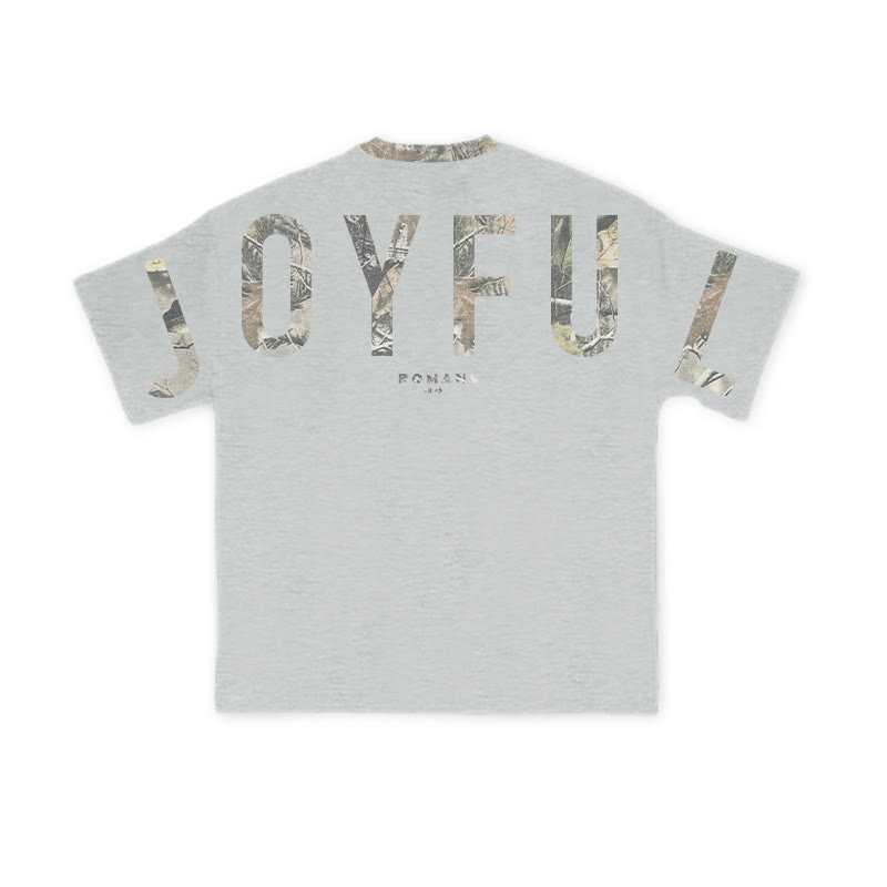 Joyful Romans 12:12 Dead Leaves Camouflage Print T-shirt - image 6