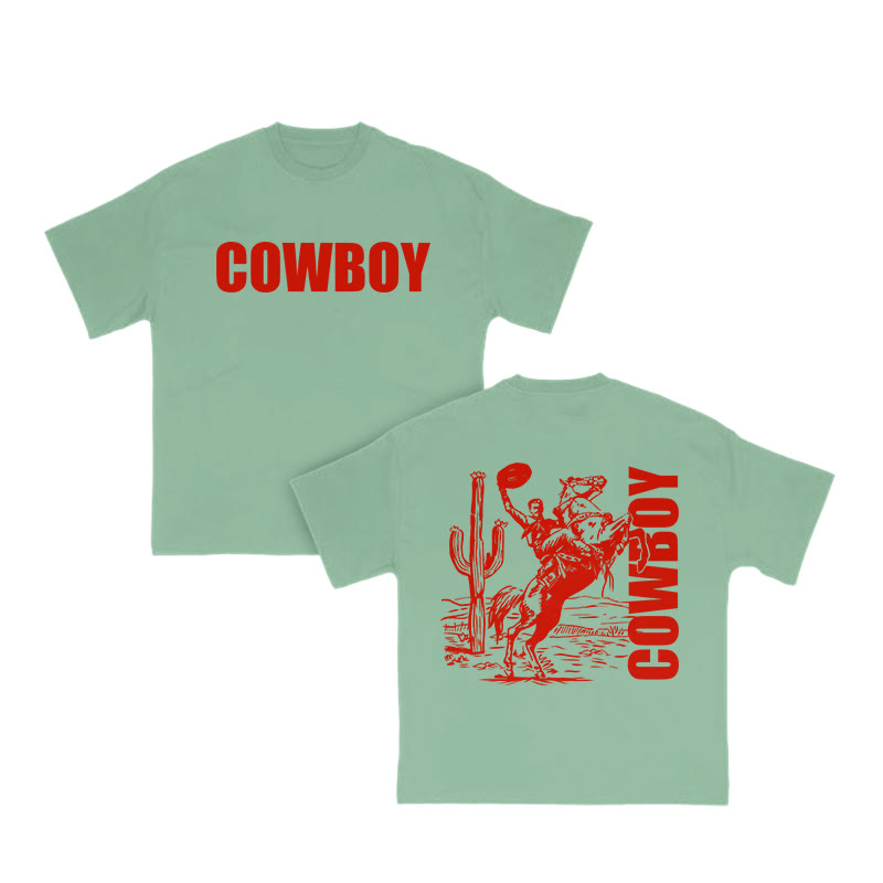 Unisex 100% Cotton COWBOY Print T-shirt
