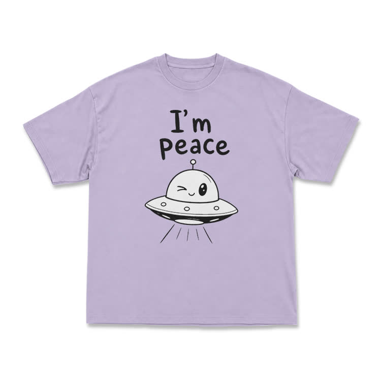 I'm Peace UFO Graphic T-Shirt - Purple - US16-18(2XL) - image 7