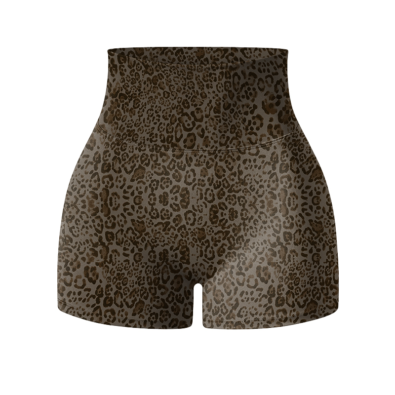 Wild Muse High Waisted Leopard Print Sculpting Yoga Shorts - image 6