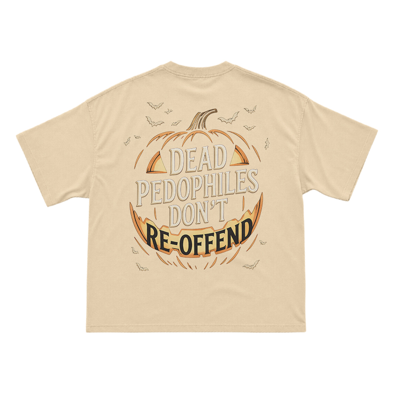 Halloween Pumpkin Statement Print T-Shirt - Apricot - US16-18(2XL) - image 7