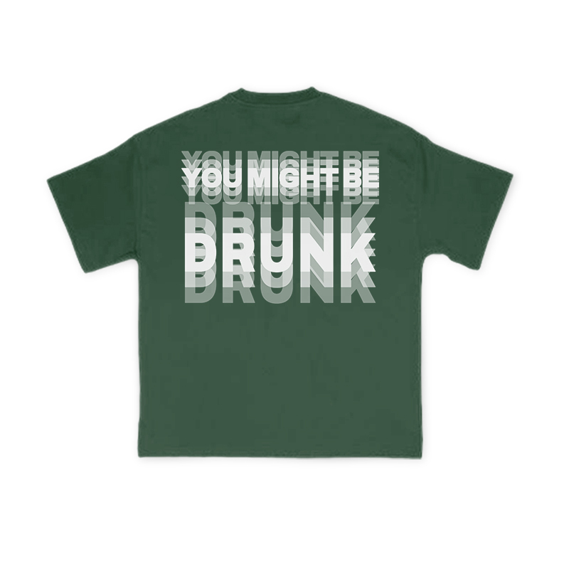 You Might Be Drunk Glitch Effect Print T-shirt - Green - US16-18(2XL) - image 13