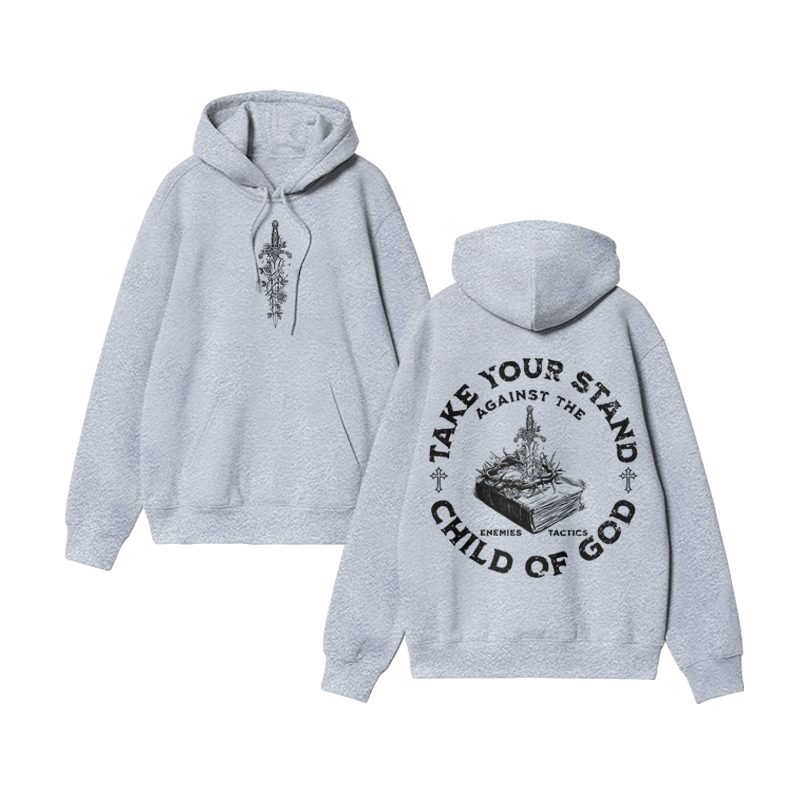 Unisex Take Your Stand Child Of God Print Hoodie - Grey - US16-18(2XL) - image 4